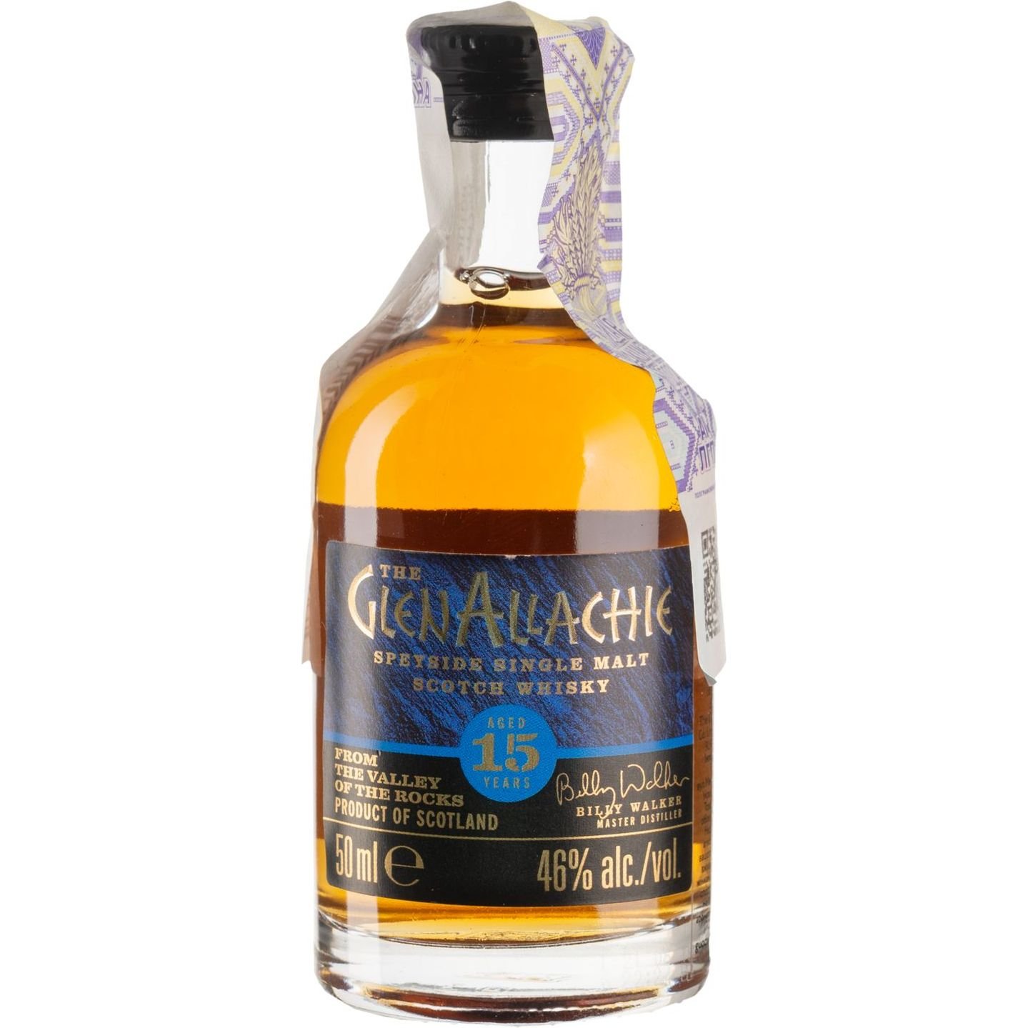 Виски GlenAllachie 15yo Single Malt Scotch Whisky 46% 0.05 л - фото 1