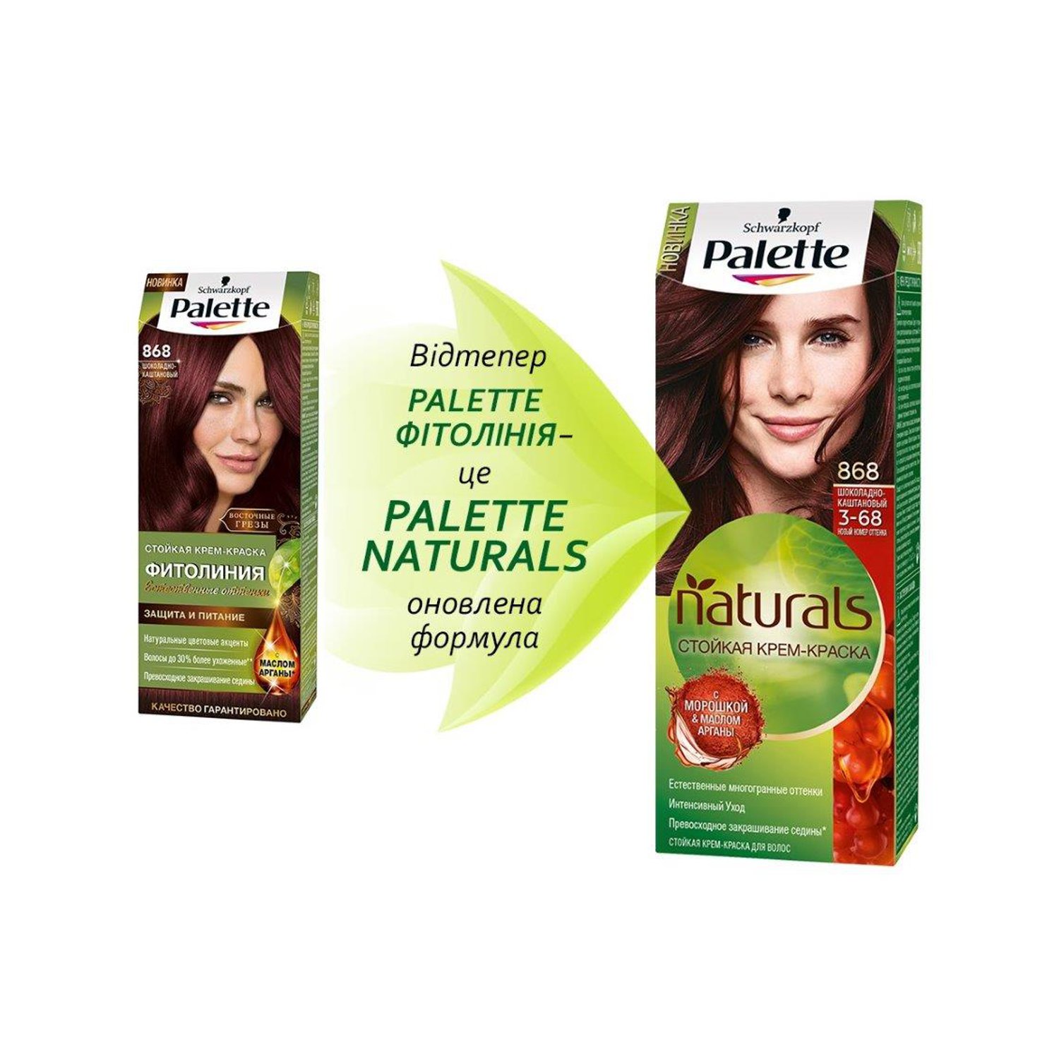 Краска для волос Palette Фитолиния 868 Шоколадно-каштановый, 110 мл - фото 3