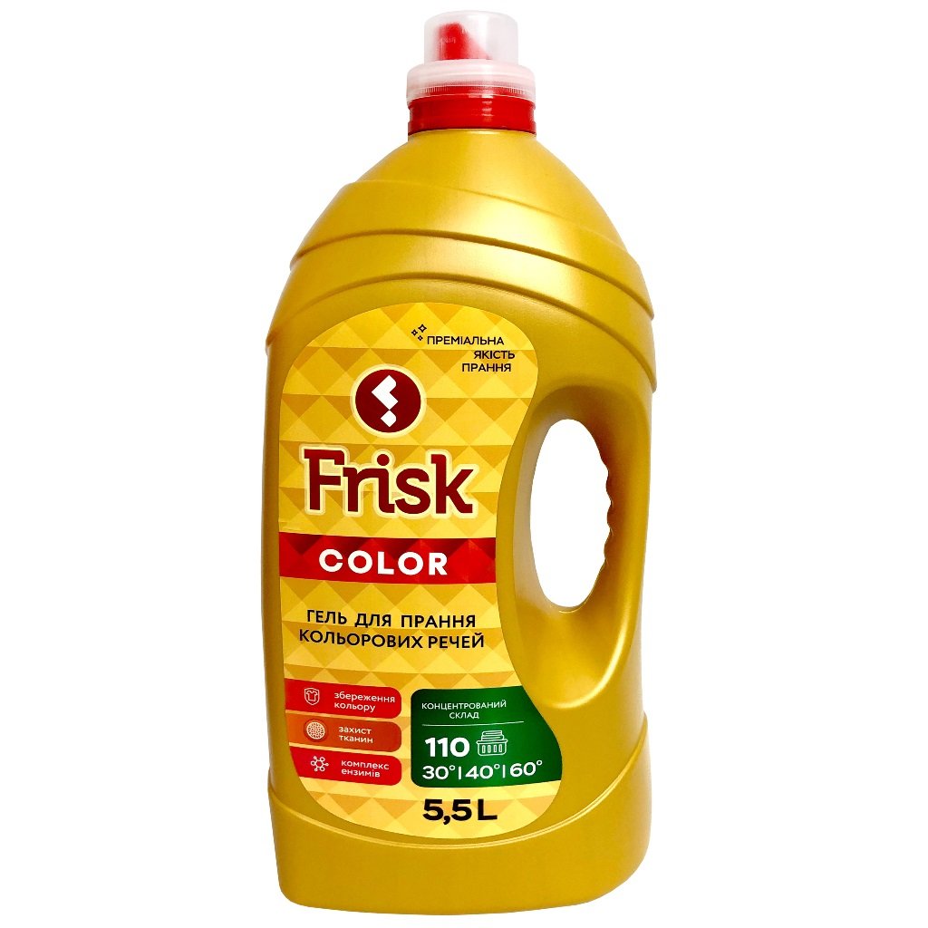 Средство для стирки цветных вещей Frisk Color Премиальное качество, 5,5 л - фото 1