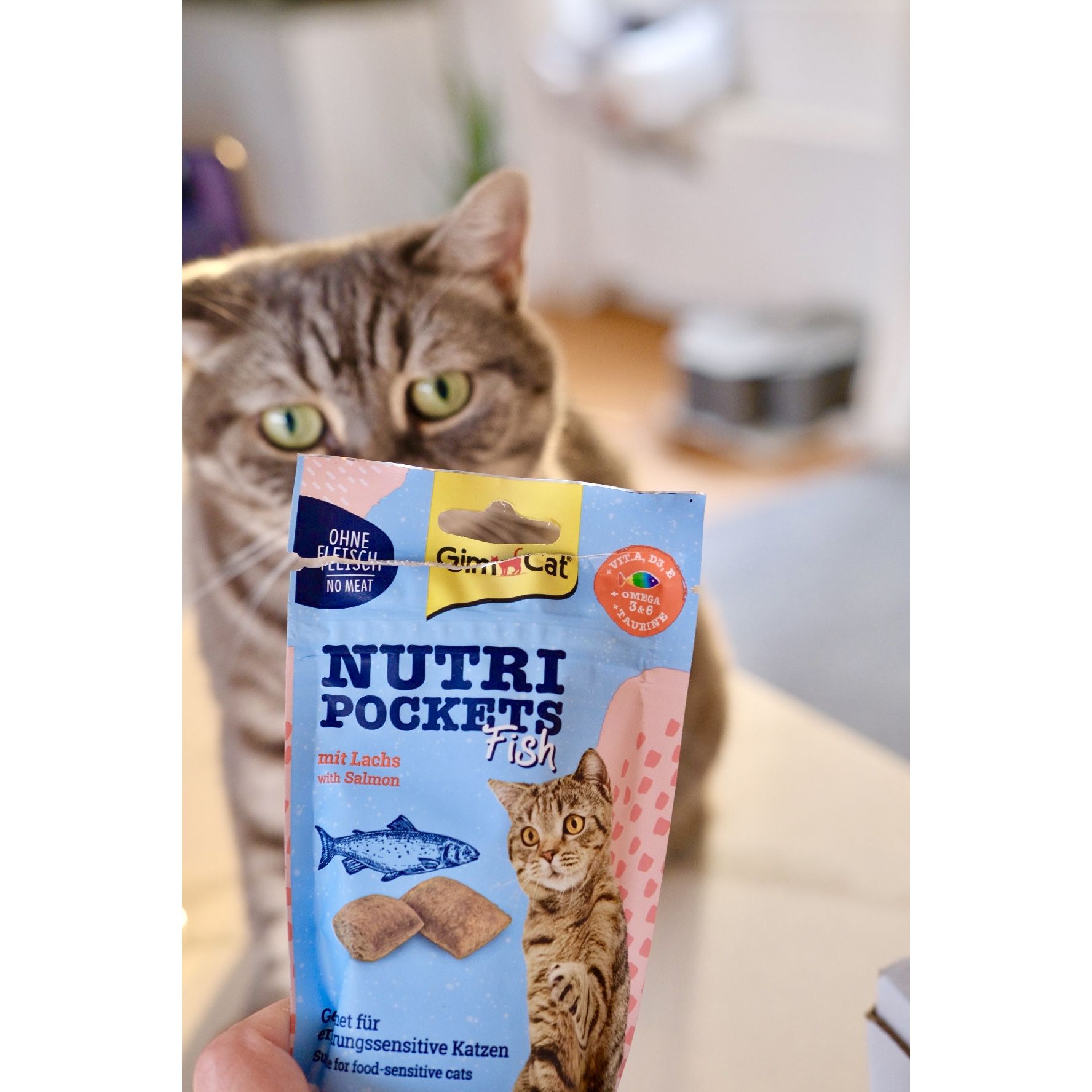 Лакомство для кошек GimCat Nutri Pockets Fish лосось 60 г (G-419626) - фото 4