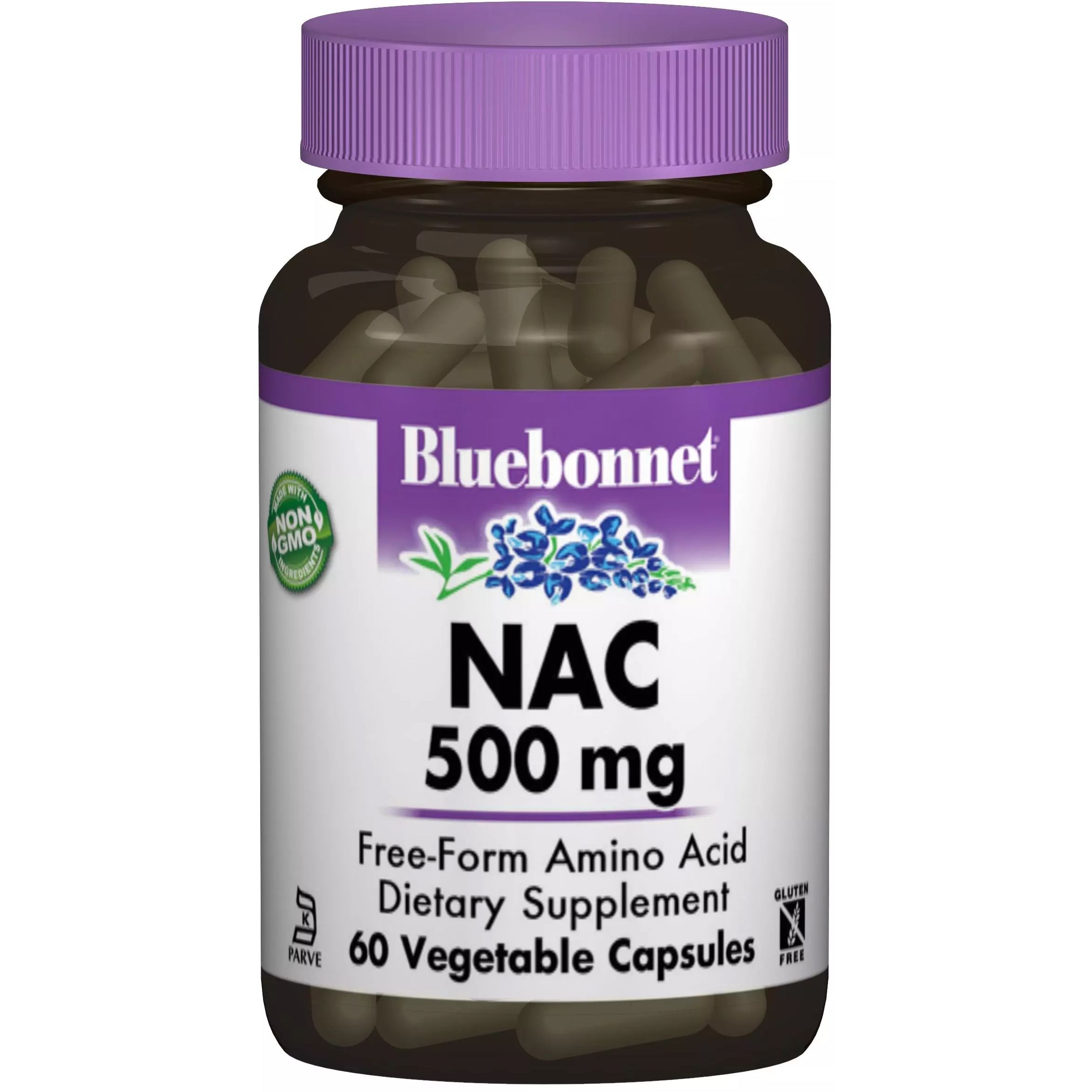 N-Ацетил-L-Цистеин Bluebonnet Nutrition NAC 500 мг 60 капсул - фото 1