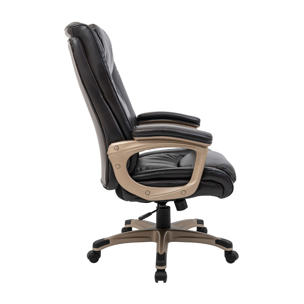 Кресло офисное Richman Магнат Пластик Рич M-2 Anyfix Кожа Сплит темно-коричневый (RCM-1063) - фото 3