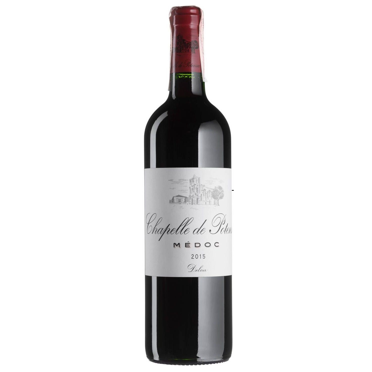 Вино Chapelle de Potensac 2015, красное, сухое, 0,75 л - фото 1