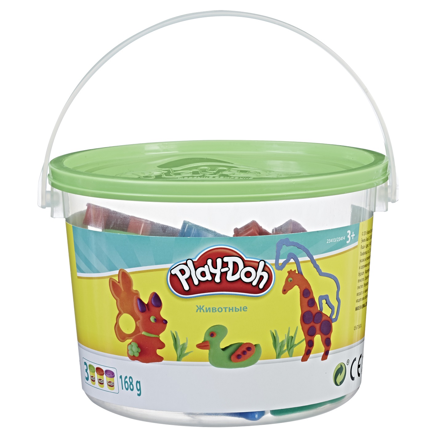 Набір пластиліну Hasbro Play-Doh, Відерце, Тварини (23413) - фото 1