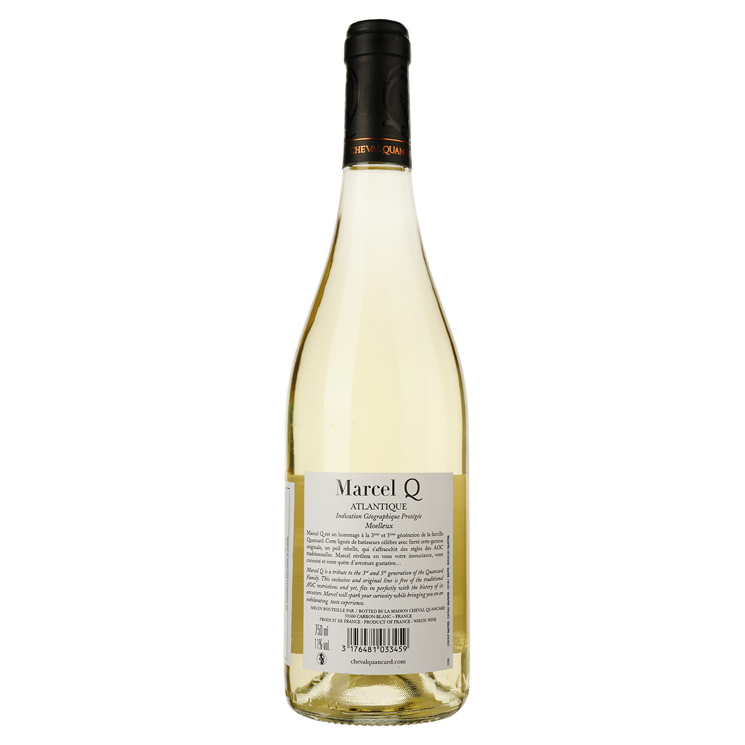 Вино Cheval Quancard Marcel Q4 Moelleux VDF, белое, полусладкое, 0,75 л - фото 2