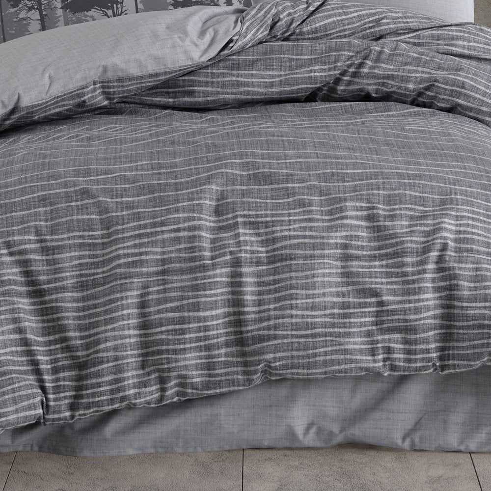 Комплект постельного белья Hobby Poplin Tully евростандарт серый (77352_2,0) - фото 2