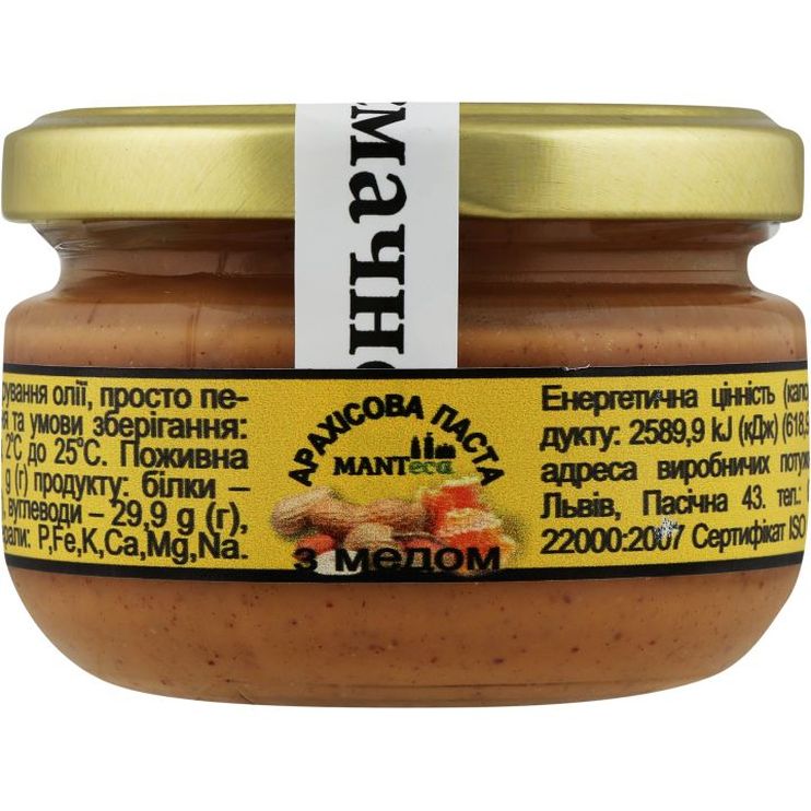 Паста арахісова Manteca з медом, 100 г - фото 1