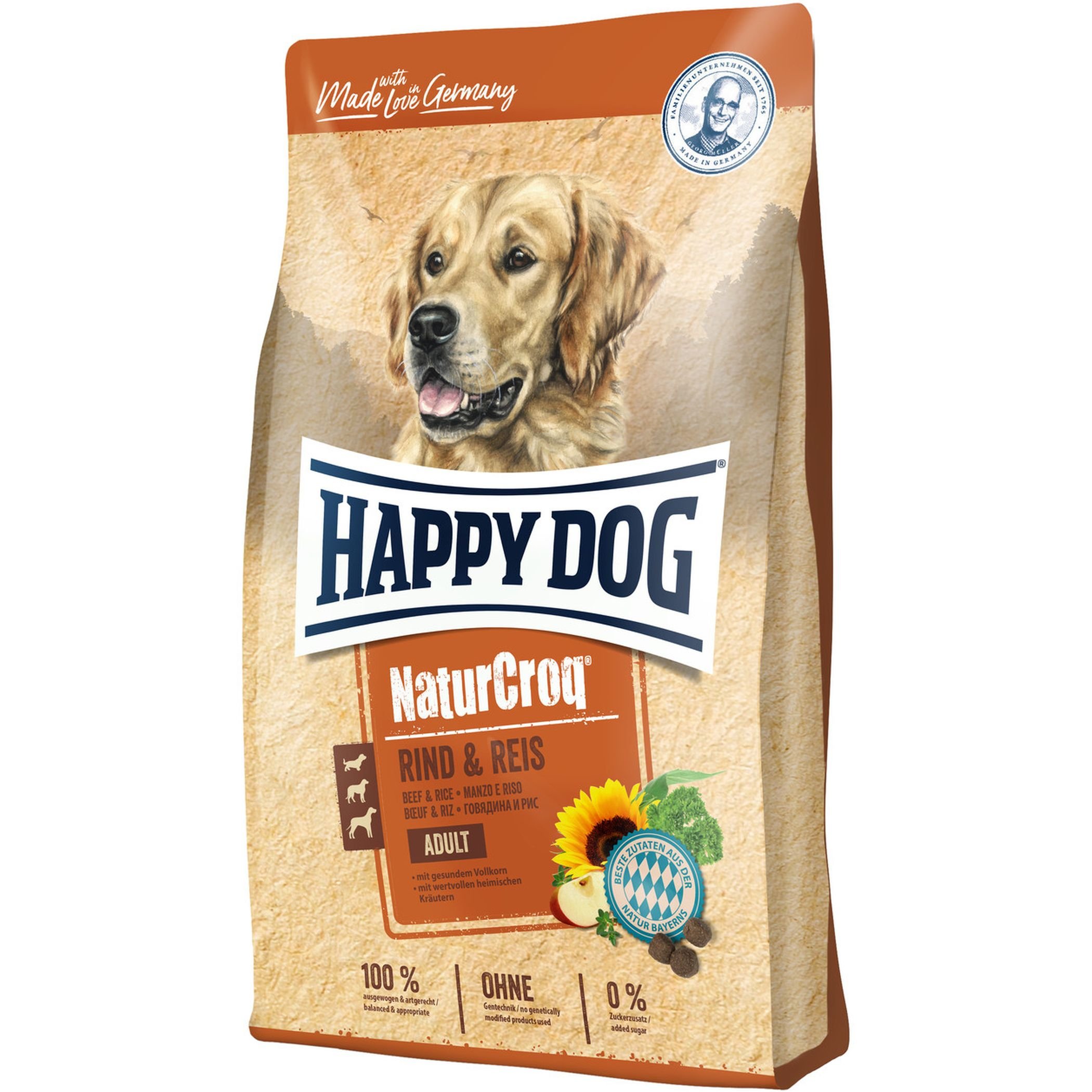 Сухий корм Happy Dog NaturCroq Adult Rind and Reis для взрослых собак 1 кг - фото 1