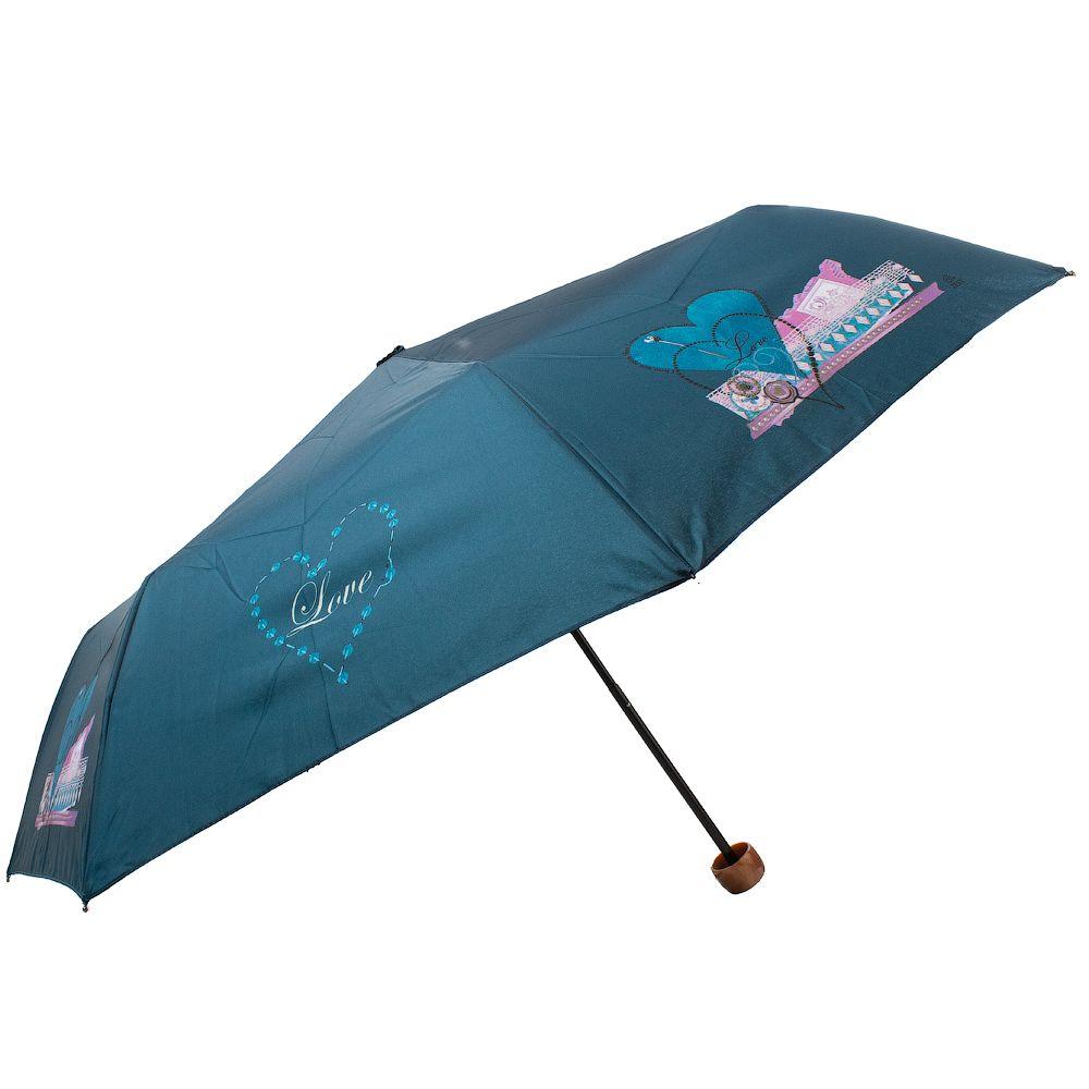 Жіноча складана парасолька механічна Zest 97 см бірюзова - фото 2