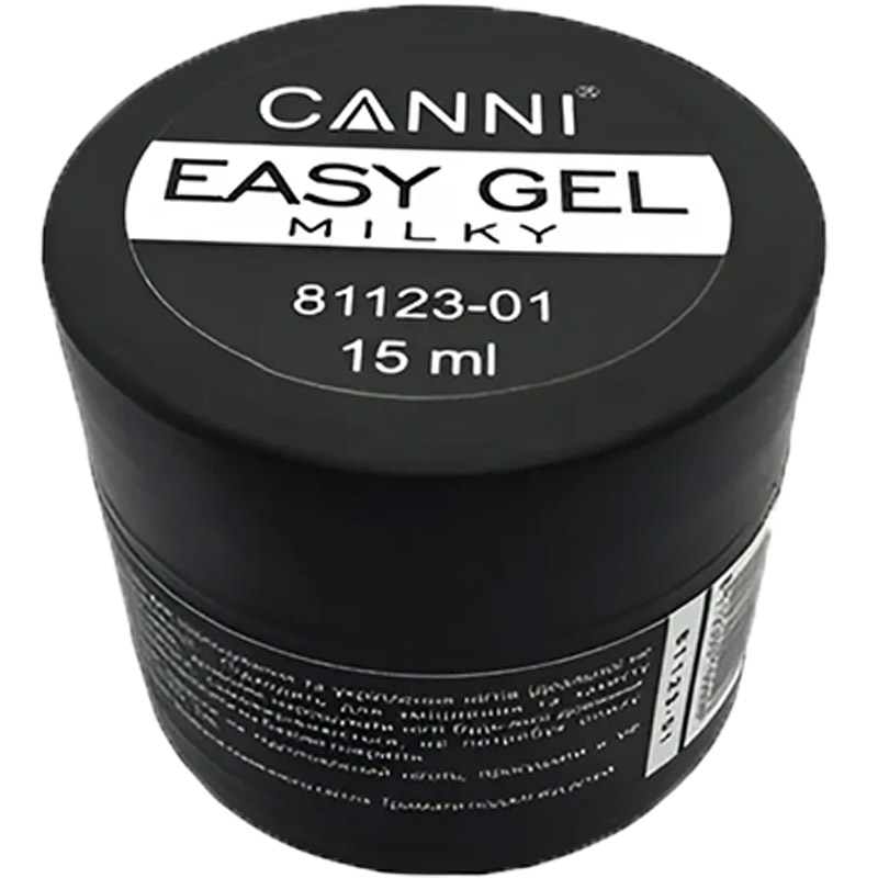 Гель для наращивания Canni Easy gel 01 Milky15 мл - фото 1