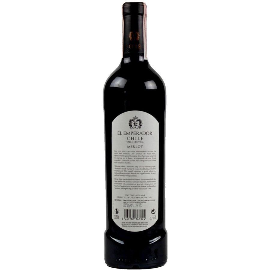 Вино El Emperador Chile Merlot, червоне, сухе, 0,75 л - фото 2