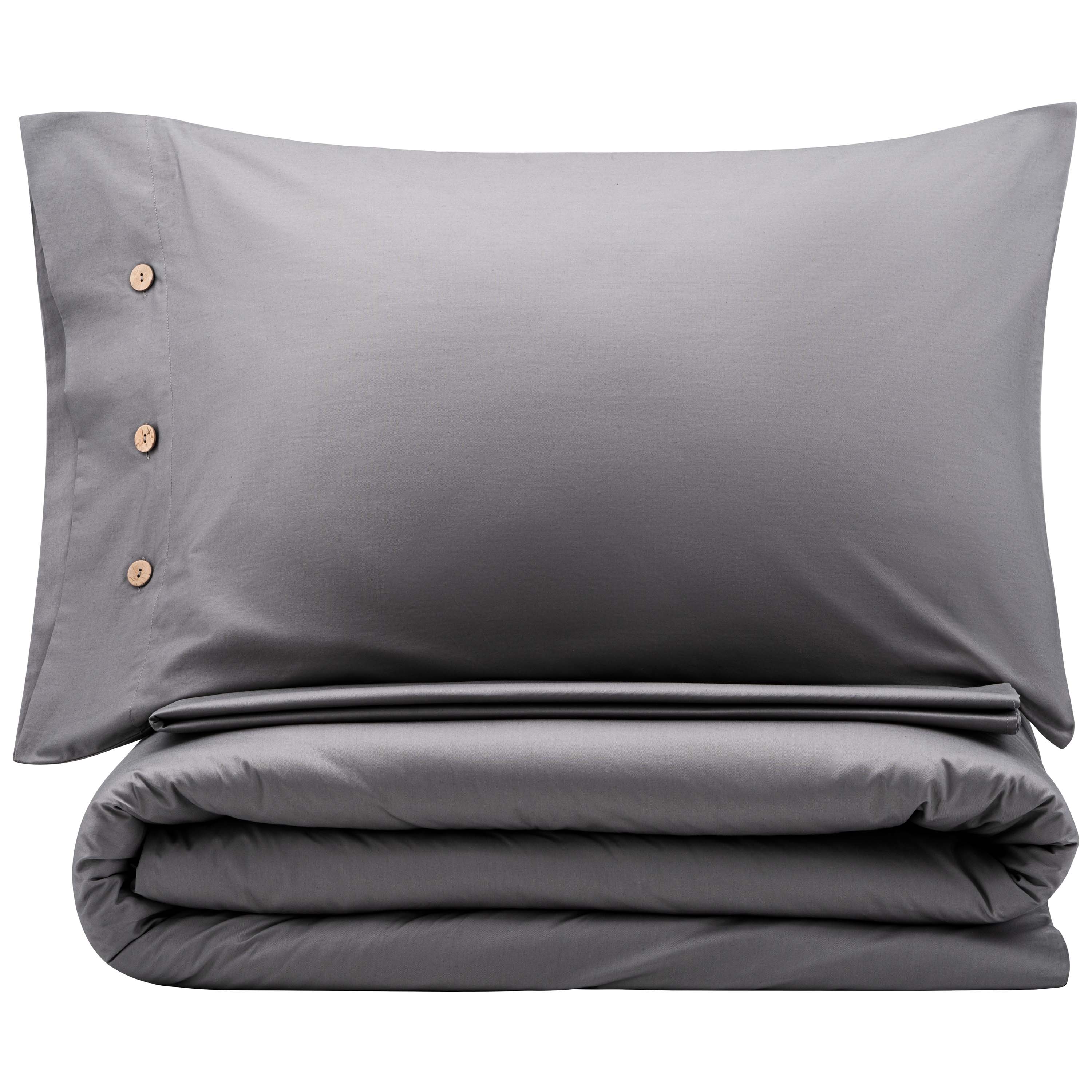 Комплект постельного белья Ardesto Mix&Match сатин двухспальный евро серый (ART2022SD) - фото 2