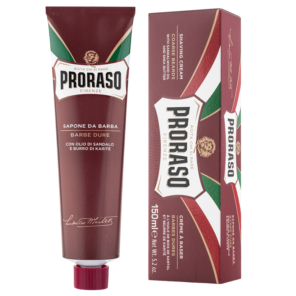Поживний крем для гоління Proraso для твердої щетини, з маслом Ши та сандаловою олією, 150 мл - фото 1