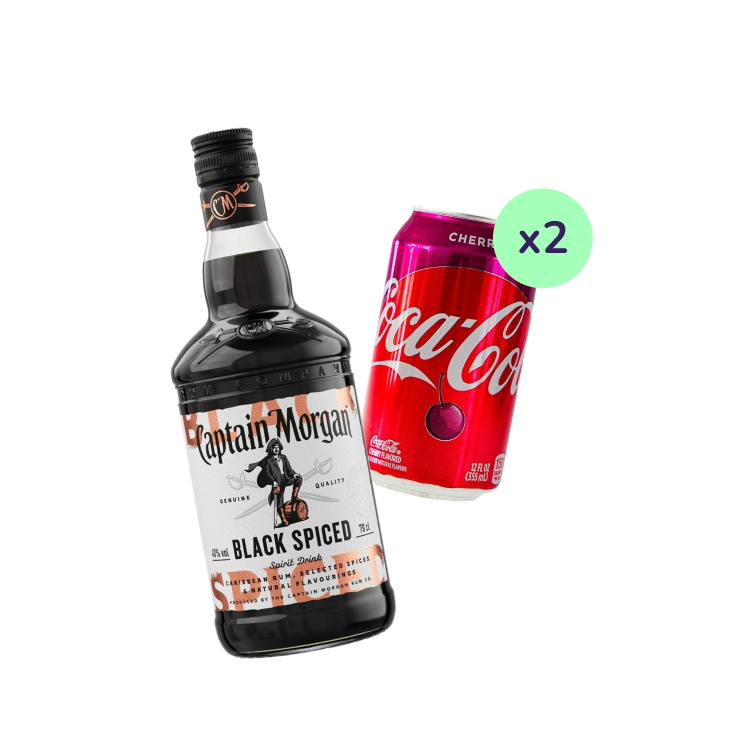 Коктейль Black Spiced & Cherry Cola (набор ингредиентов) х13 на основе Captain Morgan Black Spiced - фото 2