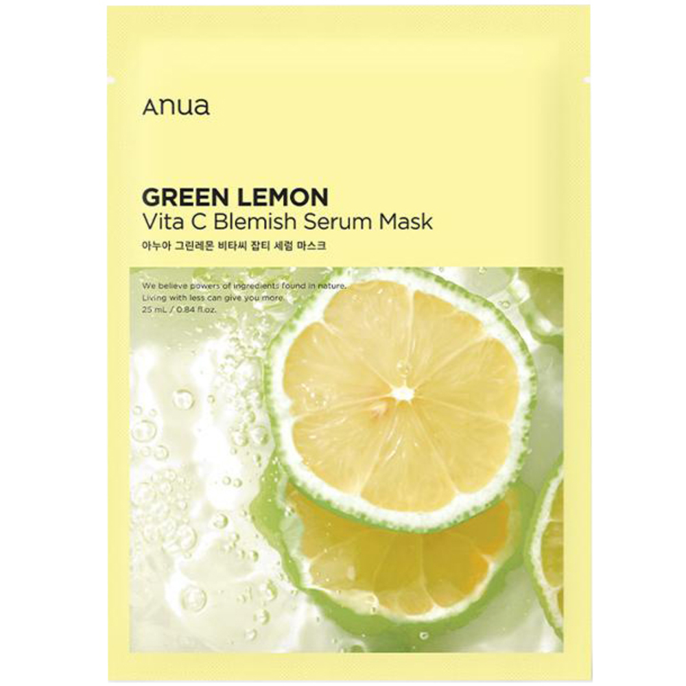 Освітлююча тканинна маска Anua Green Lemon Vita C Blemish Serum Mask 25 мл (BT20532) - фото 1