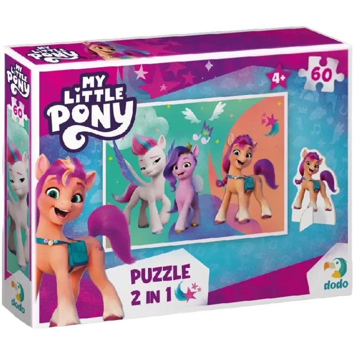 Дитячі Пазли My Little Pony Пригоди Санні, Піпп та Зіпп DoDo 200138 60 елементів, з фігуркою - фото 1