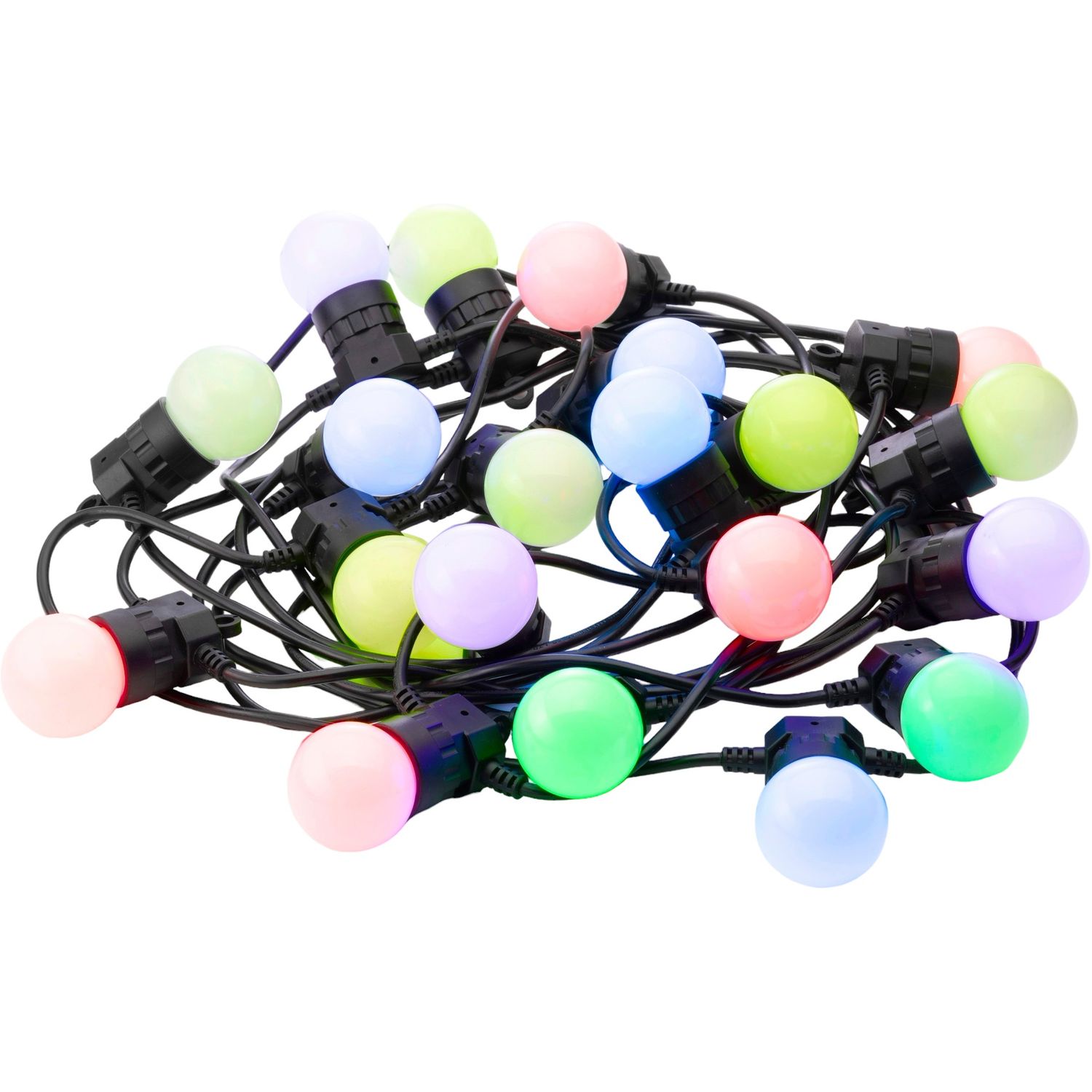 Гірлянда Twinkly Smart LED Festoon RGB 20 G45 Gen II IP44, 10 м чорна (TWF020STP-BEU) - фото 4