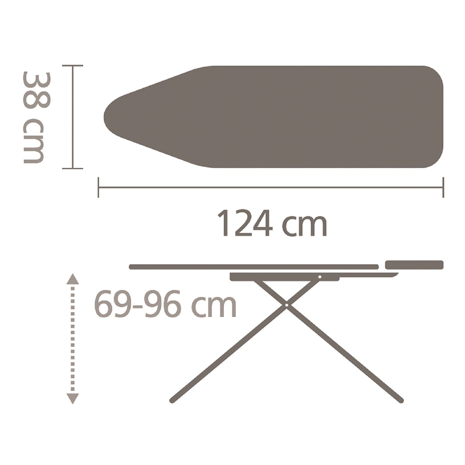 Доска гладильная Brabantia Ironing Tables, 124х38 см, серый (108846) - фото 5