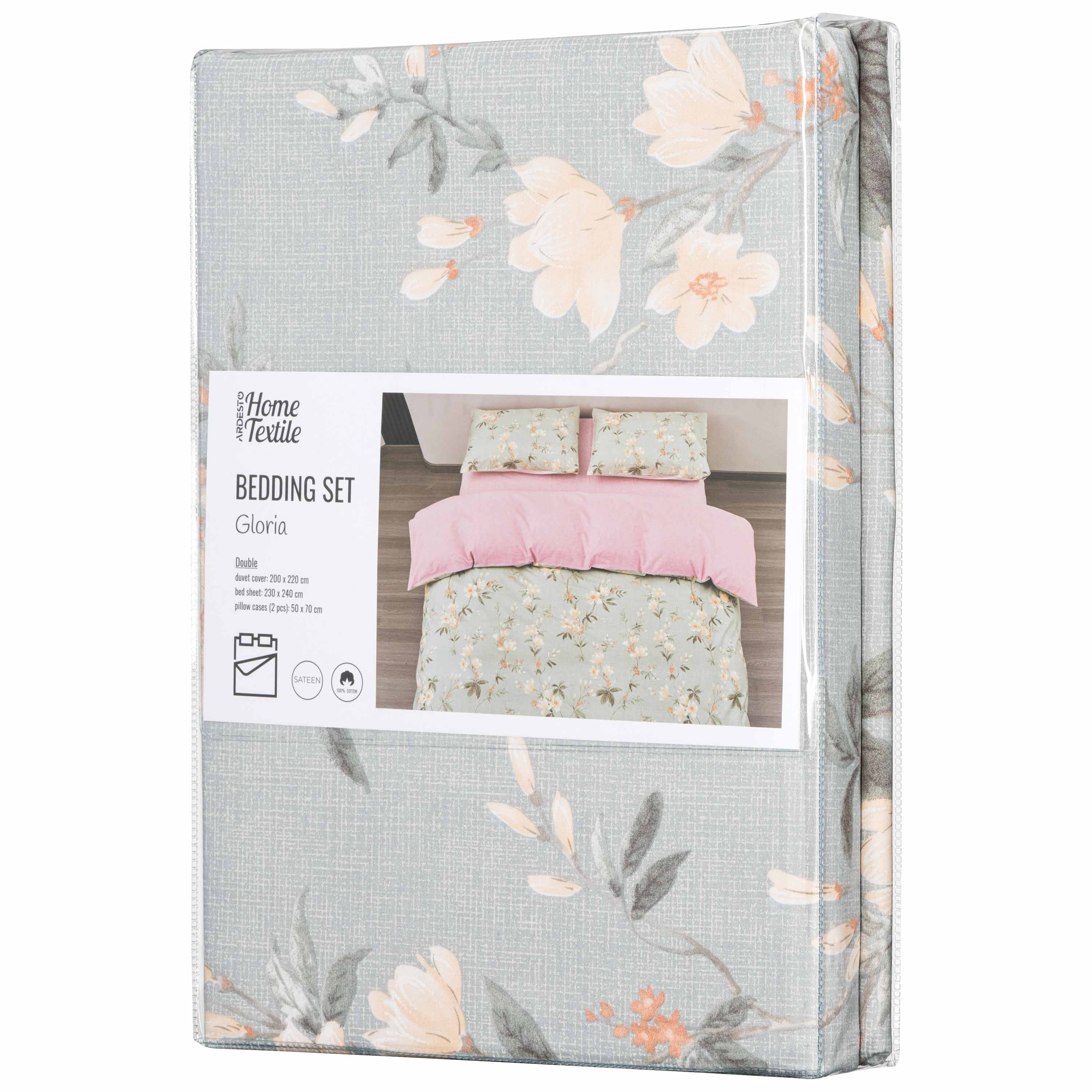 Комплект постельного белья Ardesto Gloria сатин двуспальный евро розовый (ART2022FP) - фото 9