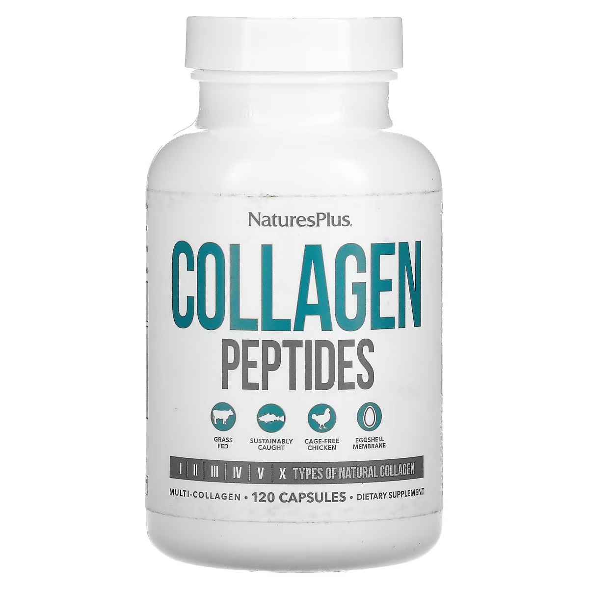 Коллагеновые пептиды Nature's Plus Collagen Peptides 120 капсул - фото 1