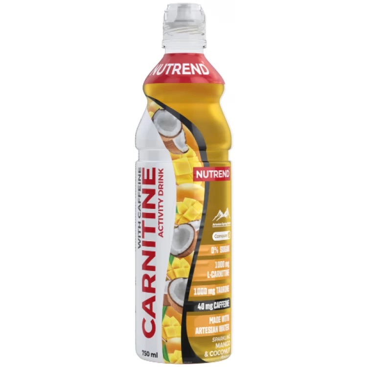 Напій з карнітином Nutrend Carnitin activity drink with caffeine манго-кокос 750 мл - фото 1