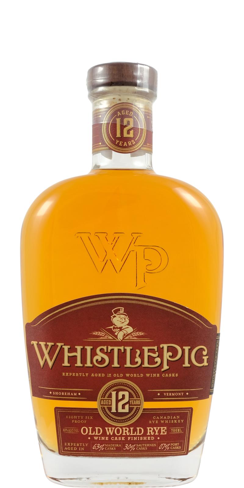 Віскі WhistlePig Old World Rye 12 yo Straight Rye Whiskey 43% 0.7 л - фото 2