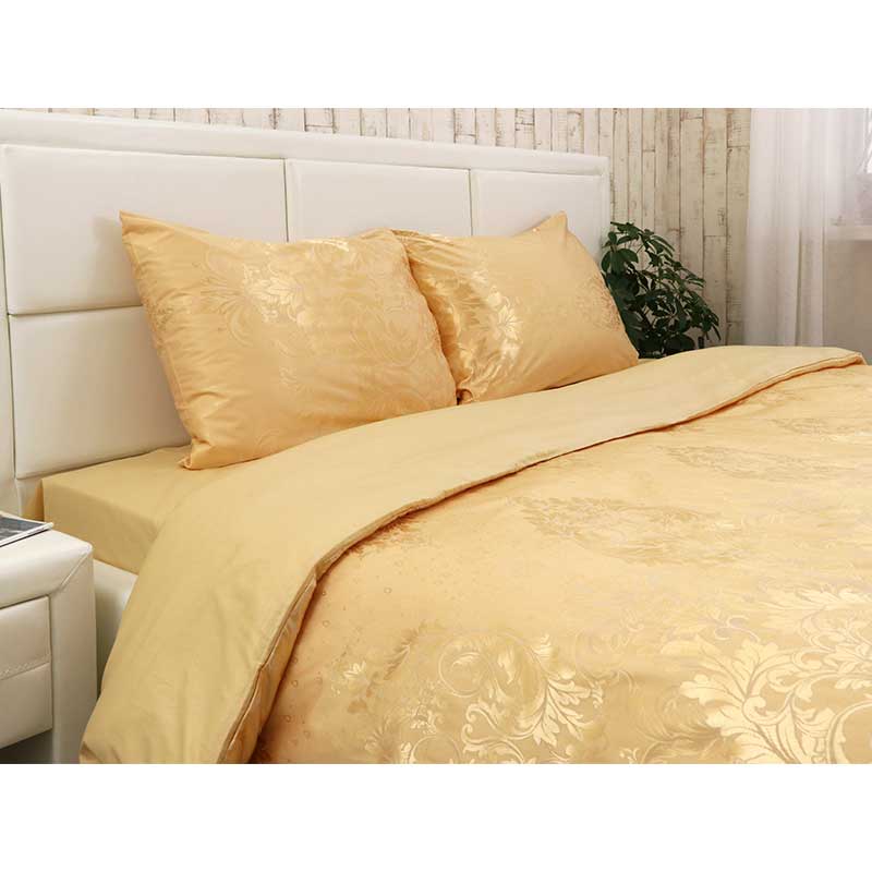 Комплект постельного белья Руно, полуторнный, сатин набивной, 220х200 см, золотой (677.137АЖ_Золото) - фото 2