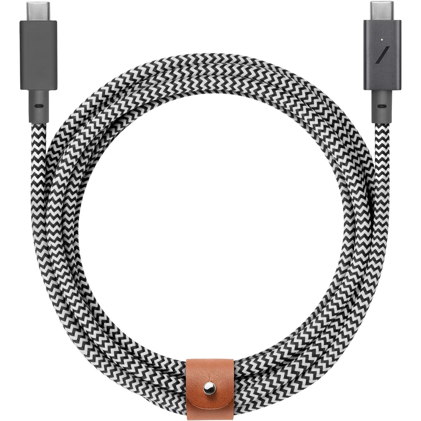 Кабель USB-C to USB-C Native Union Belt Cable Pro 240W Zebra 2.4 м - фото 1