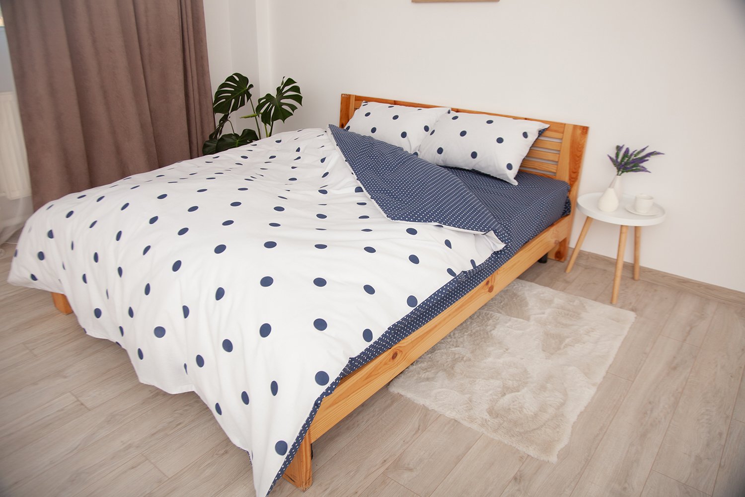 Комплект постельного белья ТЕП Happy Sleep Perfect Dots евро синий с белым (2-03796_27749) - фото 2