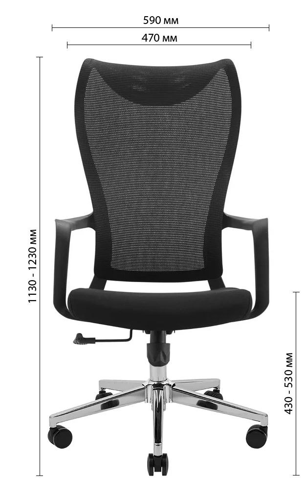 Кресло офисное Richman Етер Хром M-1 Tilt сетка черный (RCM-1132) - фото 5