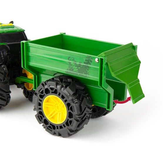 Машинка Трактор John Deere Kids Monster Treads с прицепом и большими колесами (47353) - фото 5