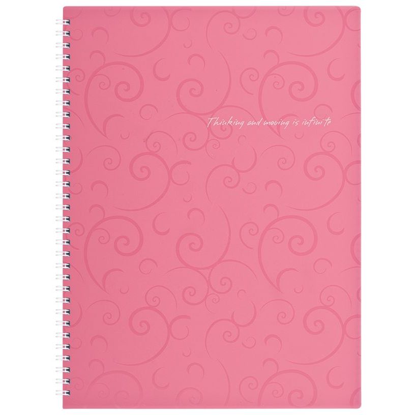 Зошит Buromax Barocco на пружині А4, 80 аркушів рожевий (BM.2446-610) - фото 1