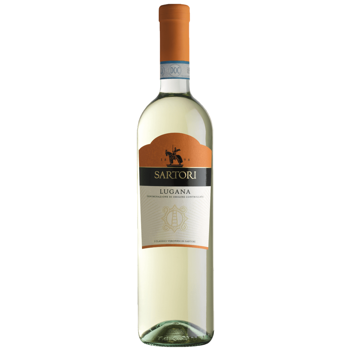 Вино Sartori Lugana La Musina DOC, біле, напівсухе, 13,5%, 0,75 л - фото 1