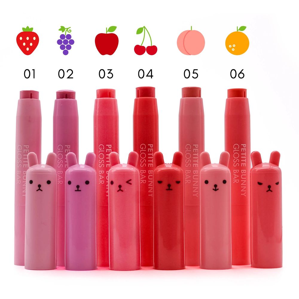 Тинт-бальзам для губ Tony Moly Petit Bunny Gloss Bars тон 01 (Juicy Strawberry) 2 г - фото 8