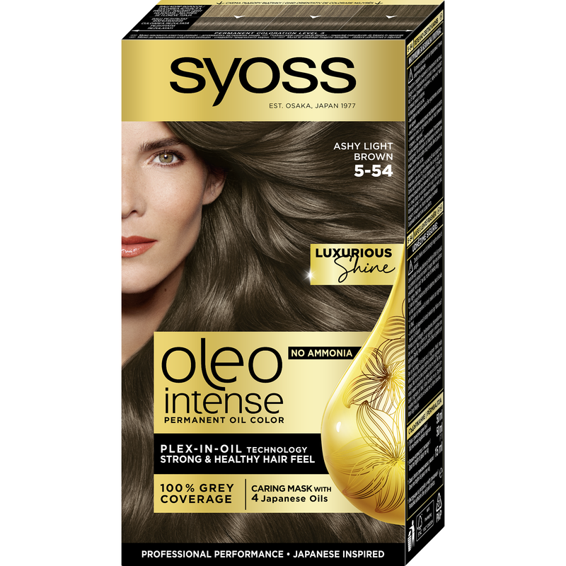 Фото - Краска для волос Syoss Стійка фарба для волосся  Oleo Intense 5-54, Холодний Світло-Каштанов 