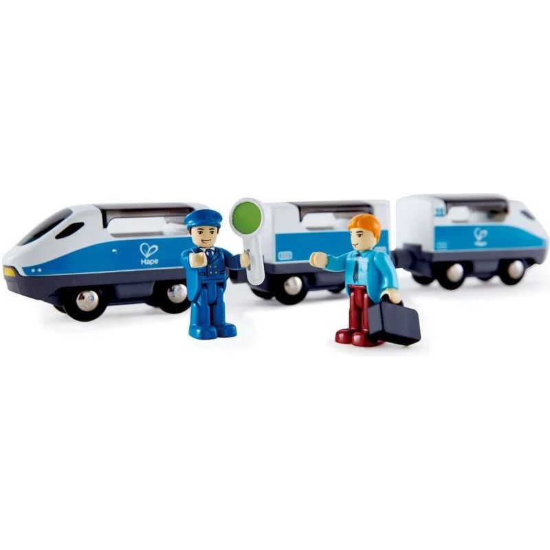 Набор для игрушечной железной дороги Hape Поезд Интерсити с вагонами (E3728) - фото 2