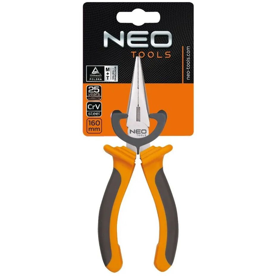 Плоскогубцы Neo Tools удлиненные прямые CrV 160 мм (01-013) - фото 2