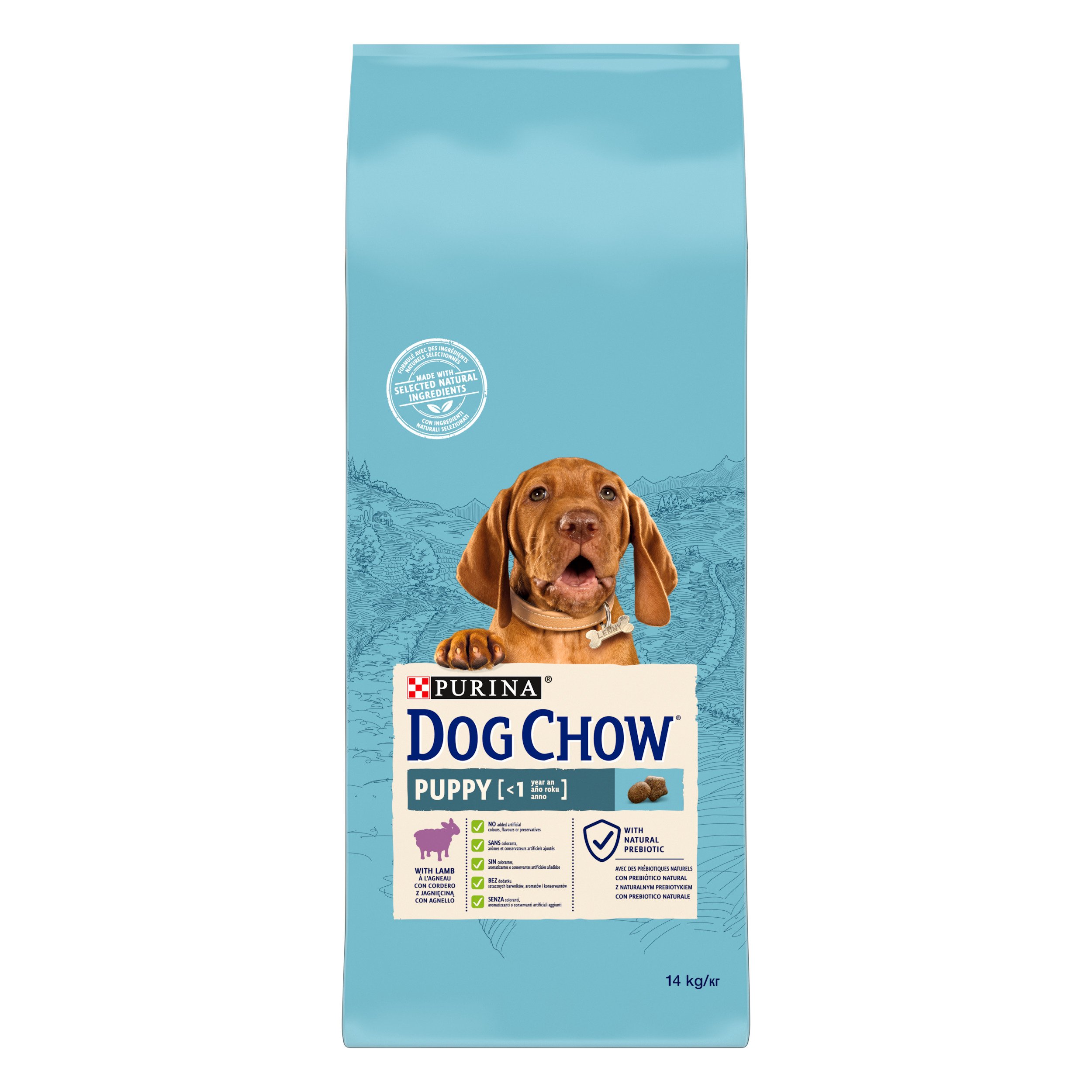 Сухой корм для щенков Dog Chow Puppy <1, с ягненком, 14 кг - фото 1