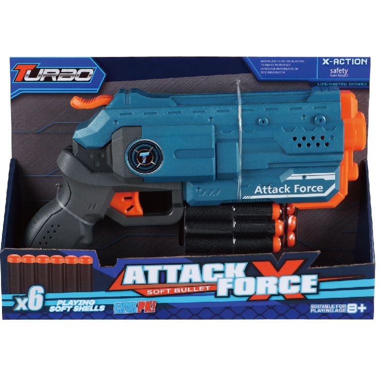 Іграшковий пістолет Turbo Attack Force з м'якими набоями 6 шт. (ВТ306) - фото 2