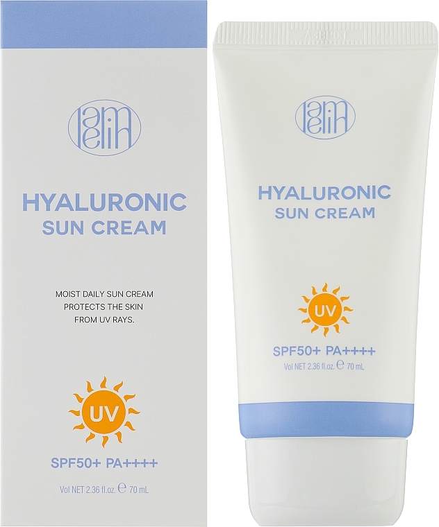 Увлажняющий солнцезащитный крем с гиалуроновой кислотой Lamelin Hyalulonic Sun Cream SPF50+ PA++++ 70 мл - фото 2