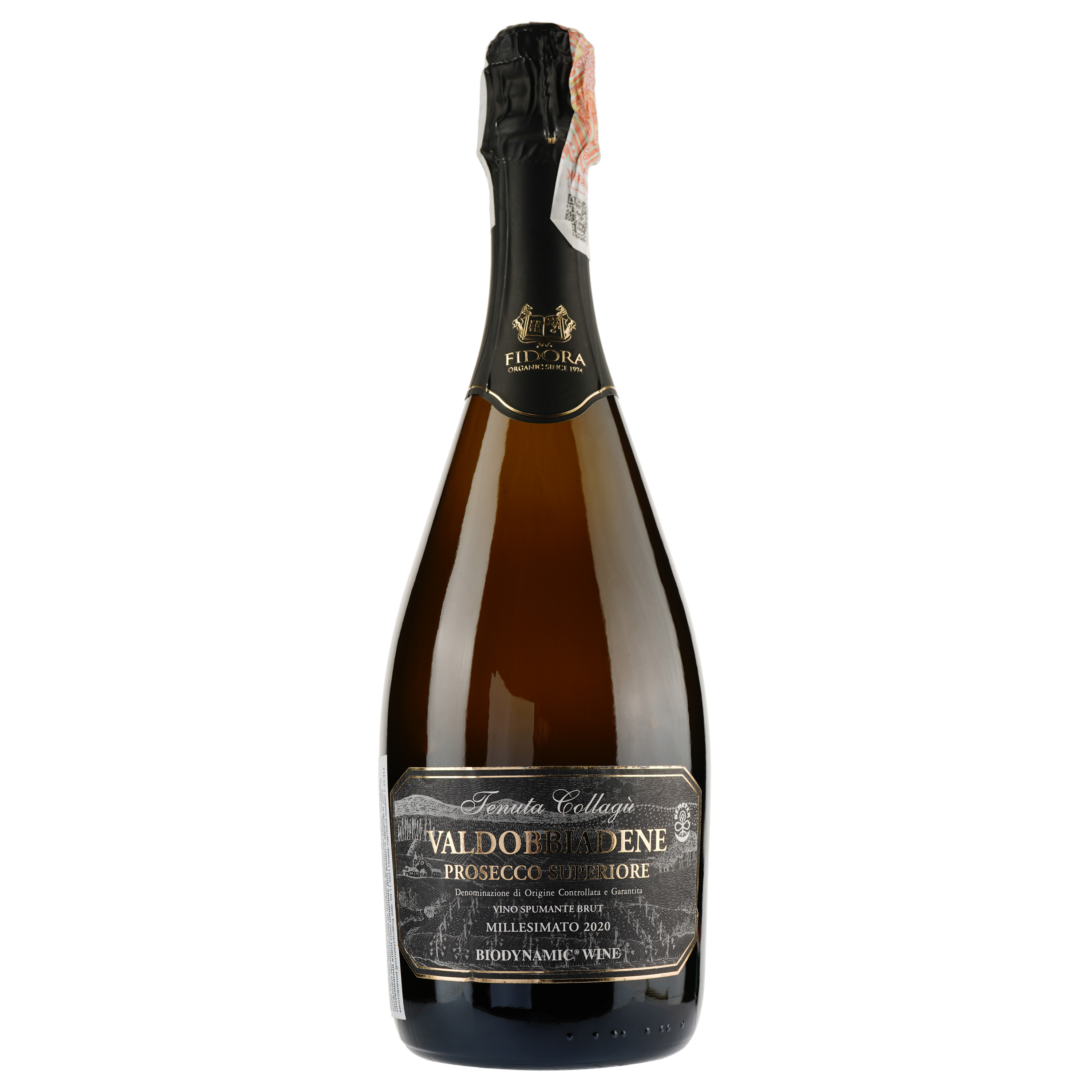 Ігристе вино Fidora Valdobbiad Prosecco Superior Brut, біле, сухе, 12,5%, 0,75 л (860415) - фото 1