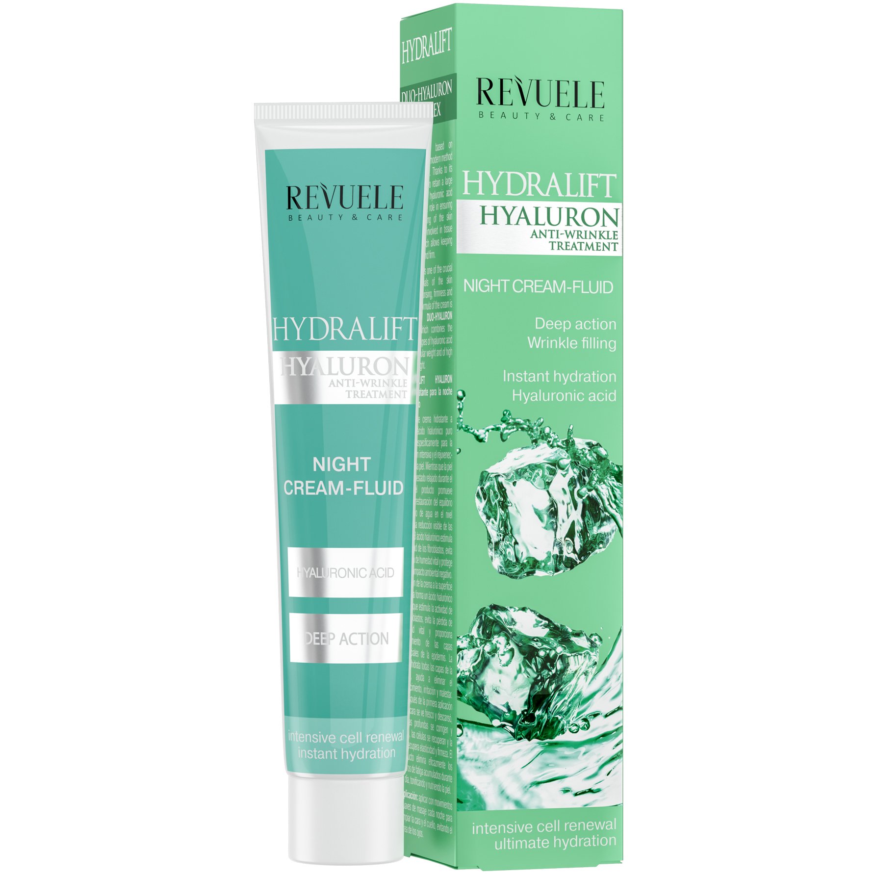 Нічний крем-флюїд для обличчя Revuele Hydralift Hyaluron Night Cream Fluid, 50 мл - фото 1