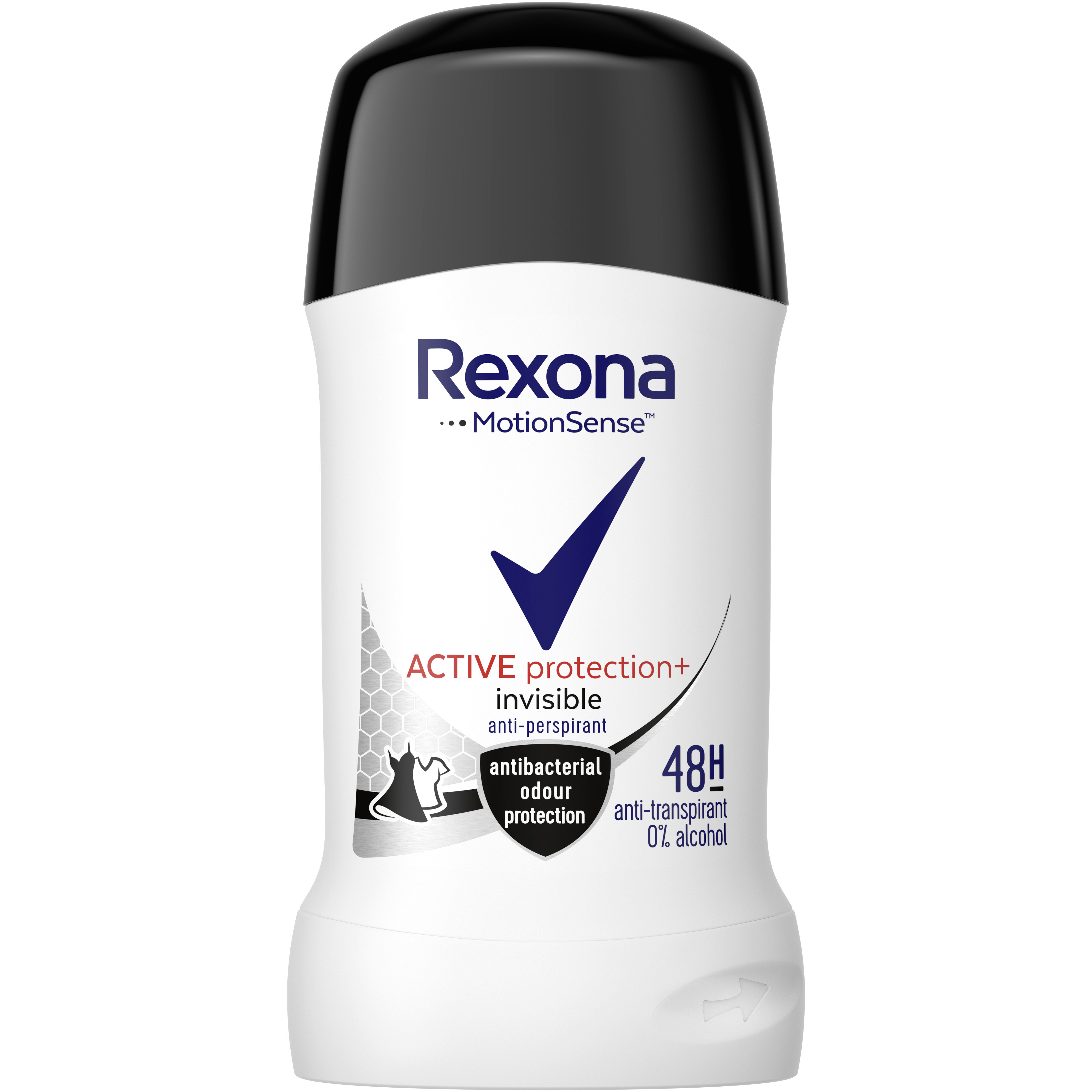 Антиперспирант Rexona Активная защита и невидимый на черной и белой одежде стик 40 мл - фото 1