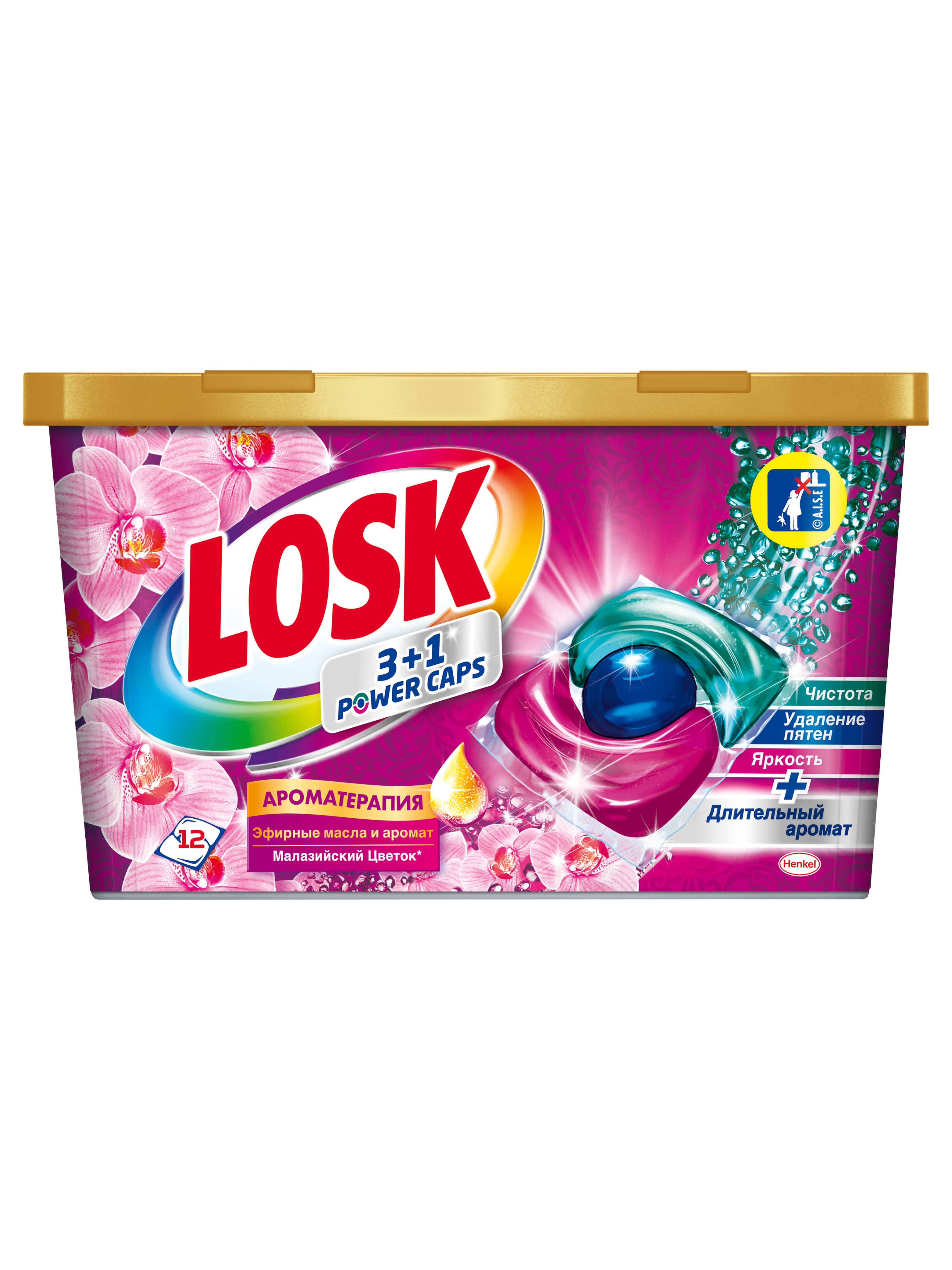 Капсули для прання Losk 3 в 1 Малазійська квітка, 12 шт. - фото 1