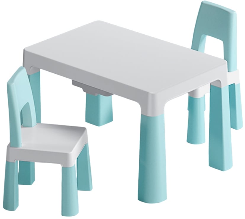 Детский функциональный столик и два стульчика Poppet Моно Блу, голубой (PP-005WB-2) - фото 2