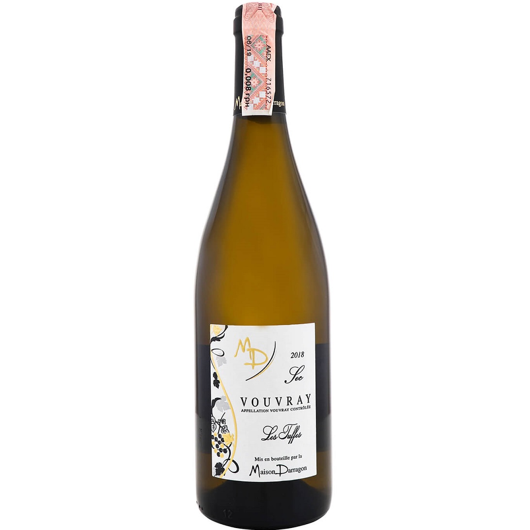 Вино Maison Darragon Vouvray Les Tuffes Sec 2018, біле, сухе, 14%, 0,75 л (804546) - фото 1