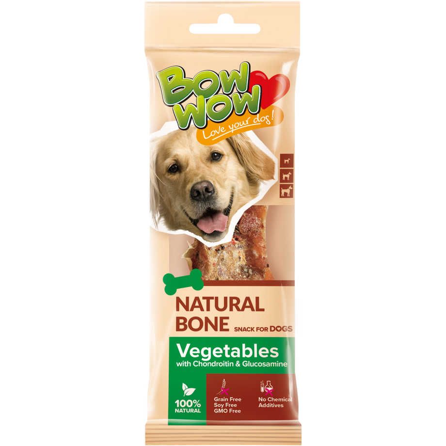 Ласощі для собак Bow wow натуральна кісточка з овочами, глюкозаміном та хондроїтином 24 г - фото 1
