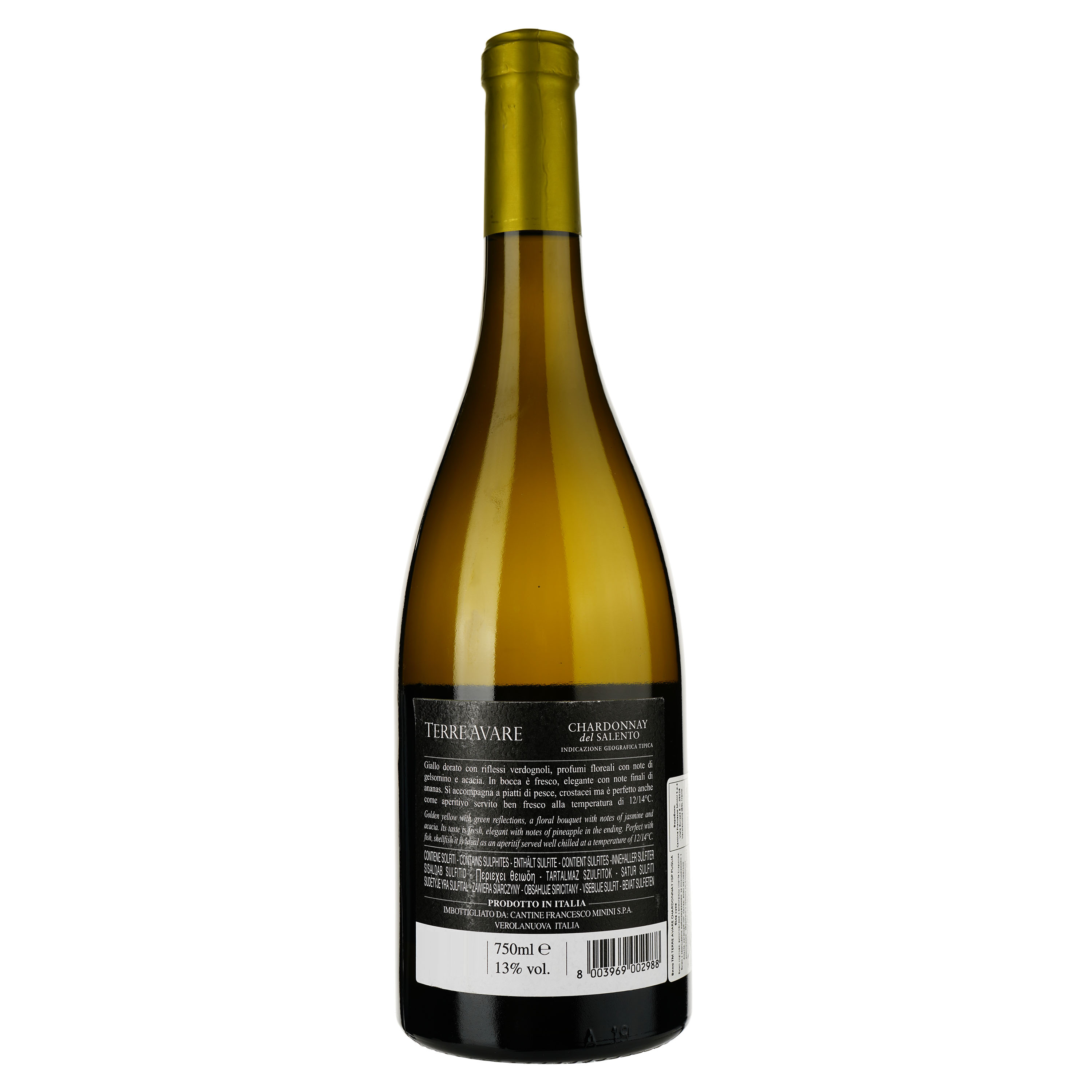 Вино Terre Avare Chardonnay Puglia, біле, сухе, 0,75 л - фото 2