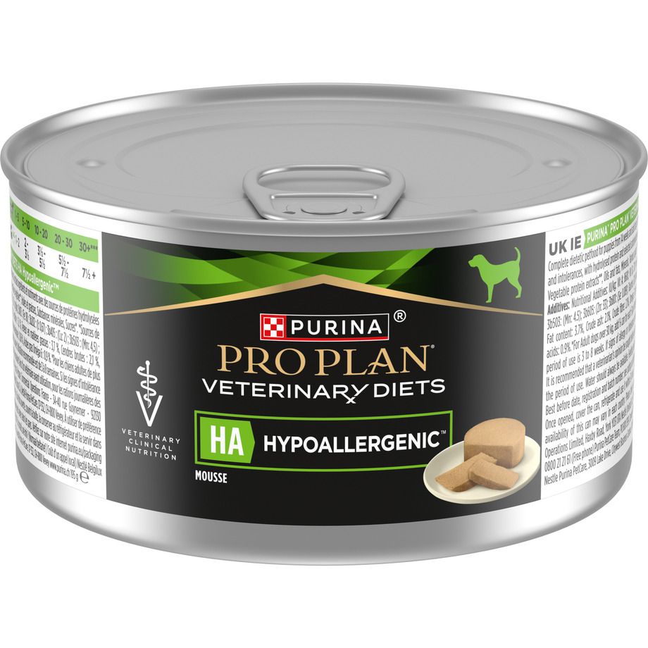 Влажный диетический корм для взрослых собак и щенков Purina Pro Plan Veterinary Diets HA Hypoallergenic для снижения признаков ингредиентной и нутриентной непереносимости 195 г - фото 2