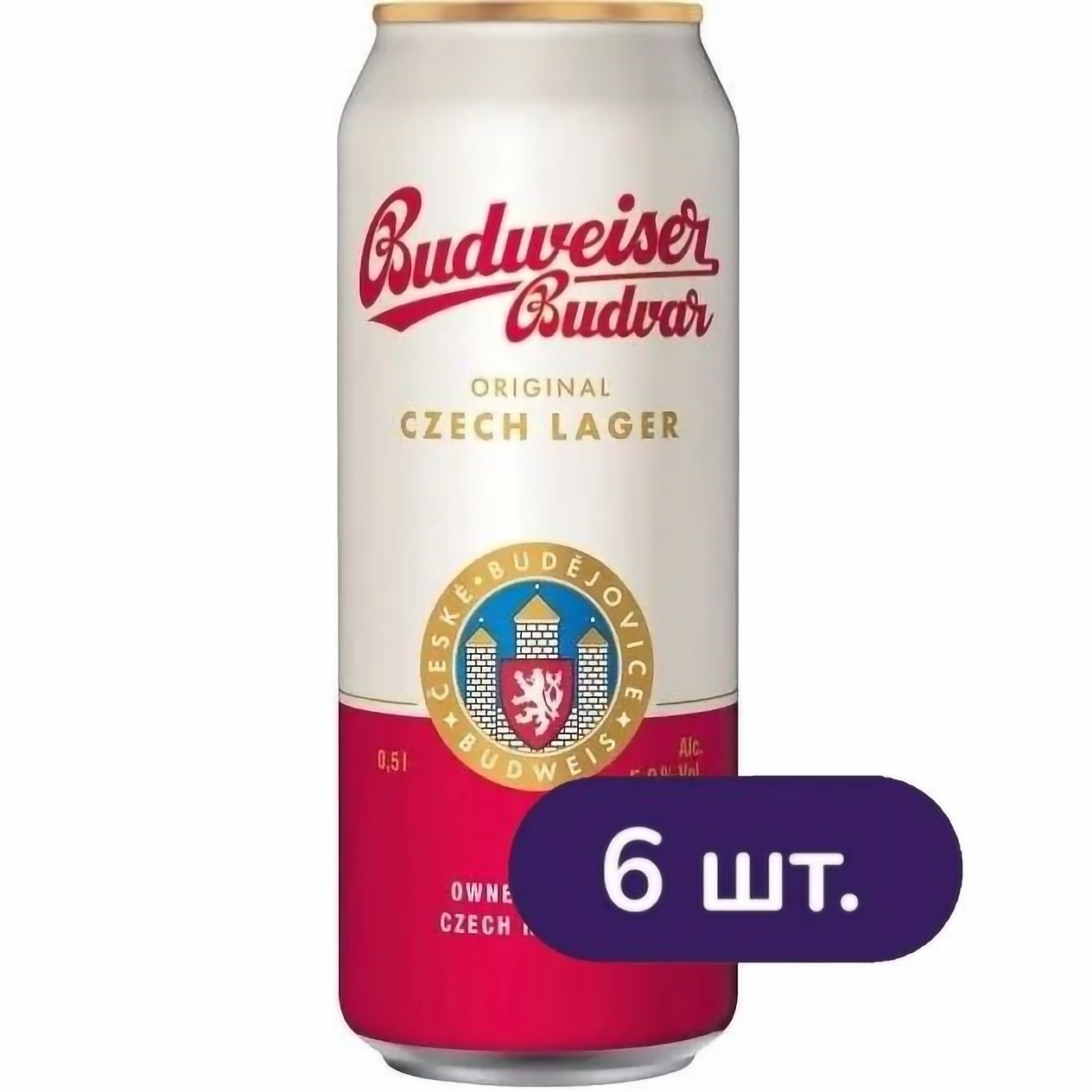 Набір пива Budweiser 5% (6 шт. х 0.5 л) + термосумка - фото 3